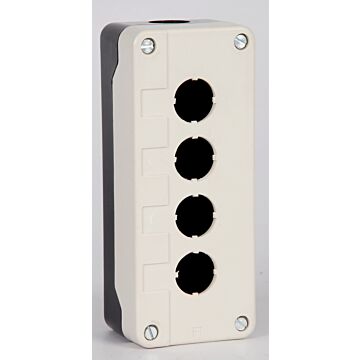 Drukknopkast leeg 4 gaats gr/zw-HK ELECTRI