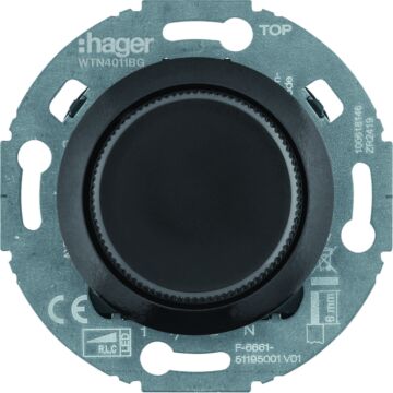 Ele Draaidimmer Comf (R L C Led) Soft-Klik 1930 Zw-HAGER