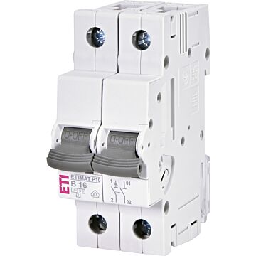 ETIMAT P10 B 16A 2 module 1p+n 10kA 1901110-ETI