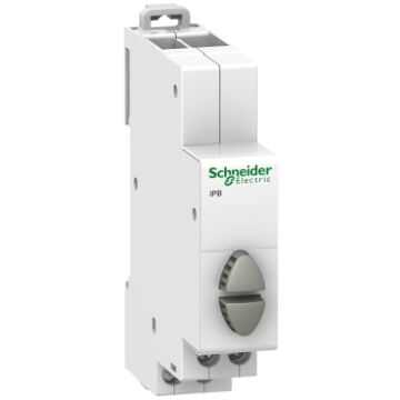 IBP - DRUKNOP - DUBBEL - 1 NO+1 NO - GRIJS/GRIJS-SCHNEIDER
