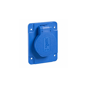 INB.  WCD+RA SCHUKO 65X85 IP55 BLAUW-SCHNEIDER