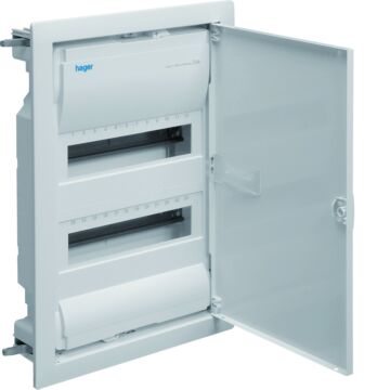 Inb.Verdvolta Ip30 505 X 348Mm 2 X 12Mod Deur Wit-HAGER