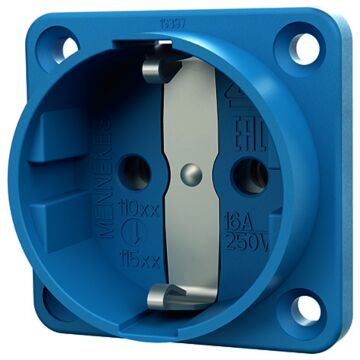 Inb.WCD 16A 2P+A 230V IP20 SCHUKO blauw-MENNEKES