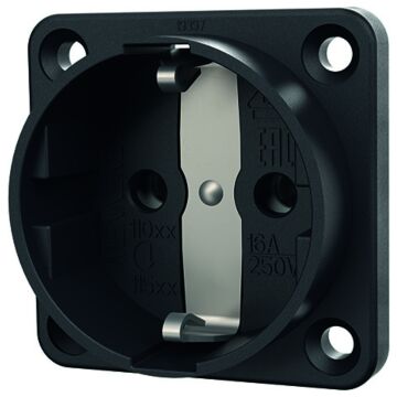 Inb.WCD 16A 2P+A 230V IP20 SCHUKO zwart-MENNEKES