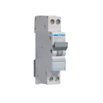 INSTALLATIEAUTOMAAT 1P+N 16 A C-KARAKTERISTIEK 6KA-HAGER