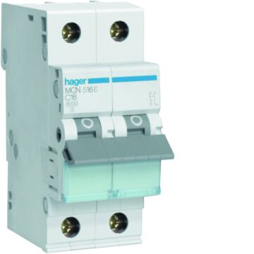 Installatieautomaat Mcn516E 1P+N 16A C-Kar 6Ka-HAGER