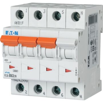 Installatieautomaat pls6 b63a 3p+n pls6-b63/3n-mw-EATON