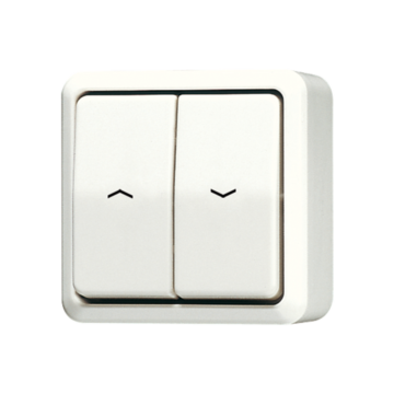 Jaloeziewipschakelaar AP600 wit 1-polig-JUNG