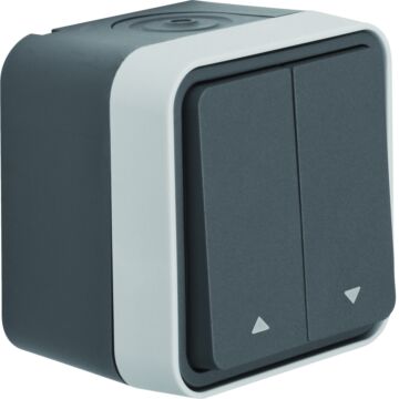 Jaloezoe-Impulsdrukker Met Behuizing W.1 Eco Grijs-HAGER