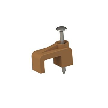Kabelclip 6,0 mm plat bruin-JSL
