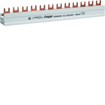 Kamrail Vork 4-Polig 16 Mm² 12 Modulen-HAGER