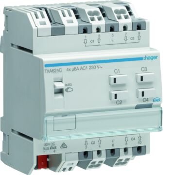 Knx Jaloezie-Actor 4-Voudig, 230 V Ac-HAGER
