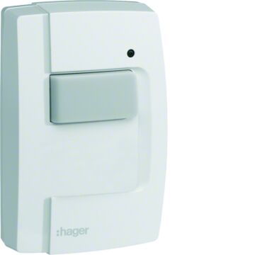 Knx-Rf Drukschak Ip55 1Vdg Batterijvoeding Wit-HAGER