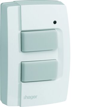 Knx-Rf Drukschak Ip55 2-Vdg Batterijvoeding Wit-HAGER