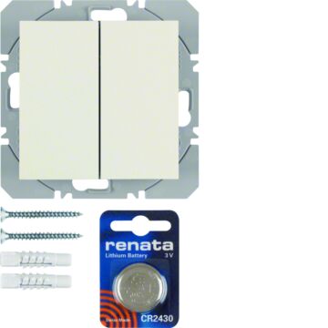 Knx-Rf Vlakkewandzend 2-V Batt S1/B3/B7 Wit Glz-HAGER
