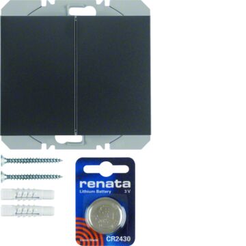 Knx-Rf Vlakkewandzend. 2-V Batterij K.1 Antraciet-HAGER