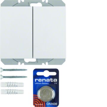Knx-Rf Vlakkewandzend. 2-V Batterij K.1 Polarwit-HAGER