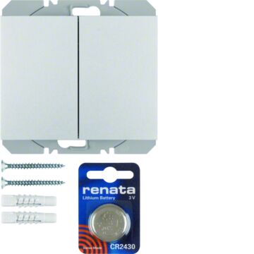 Knx-Rf Vlakkewandzend. 2-V Batterij K.5 Aluminium-HAGER