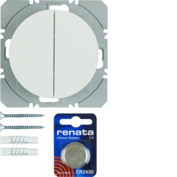 Knx-Rf Vlakkewandzend 2-V Batterij R1/R3/R8 Pwit-HAGER
