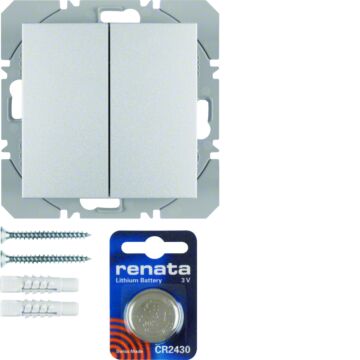 Knx-Rf Vlakkewandzend 2-V Batterij S1/B3/B7 Alu-HAGER
