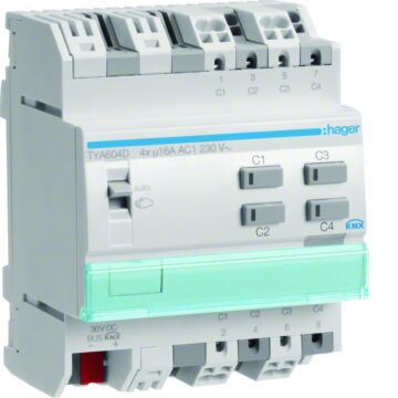 Knx Schakel-/Jaloezie-Actor 4-Vdg 16 A Capacitief-HAGER