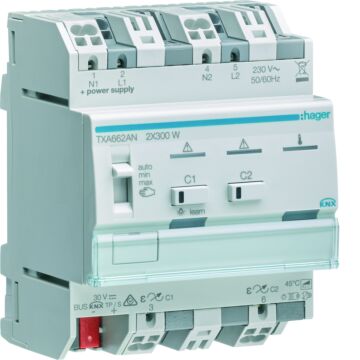 Knx Universele Zelflerende Dimmer 2X 300 W Multif-HAGER