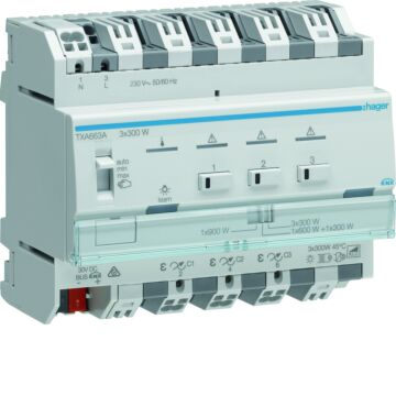 Knx Universele Zelflerende Dimmer 3X 300 W-HAGER