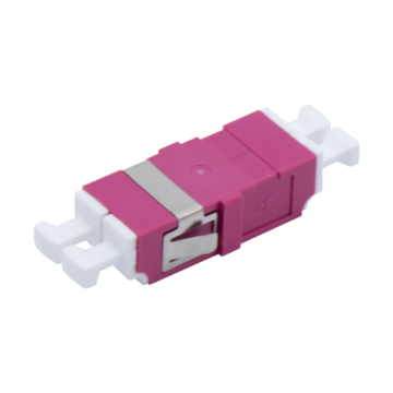 LC ADAPTOR DUPLEX MM OM4 Pink "SNAP-IN"/FLANGELESS-GRAYLE