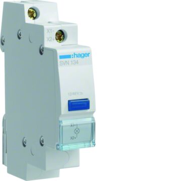 Ledsignaalmodule Blauw, 12/48 Vac + Dc-HAGER