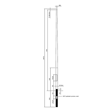 MAST ALU PT60  5,0 GR.ST HDPE-ESZET