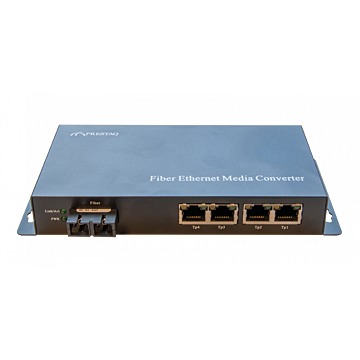 Media converter SM SC - Switch 10/100 4*RJ45-GRAYLE