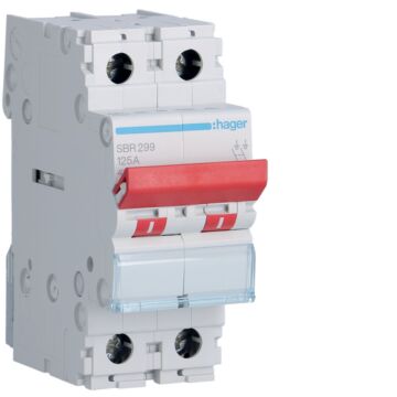 Modulaire Lastscheider 2-Polig 125 A, Rode Tuimel-HAGER