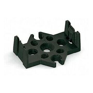MONTAGEVOET VERDELER 5-POLIG ZWART-WAGO