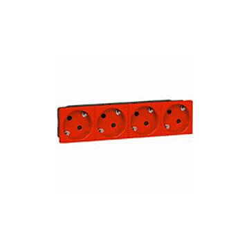 Mosaic wcd 4v kv 45gr.steek 8m rood-LEGRAND