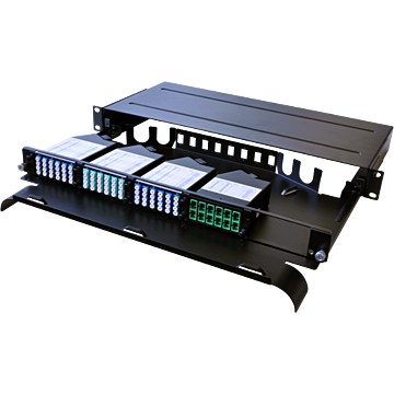 MPO/MTP 19" Distribution box, tbv 5 cassettes, 1HE-GRAYLE