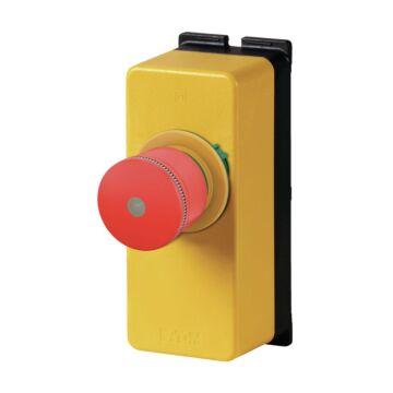 NOOD-STOP-/NOOD-UIT-drukknop, in behuizing, Paddestoelvormig, 30 mm, V-EATON