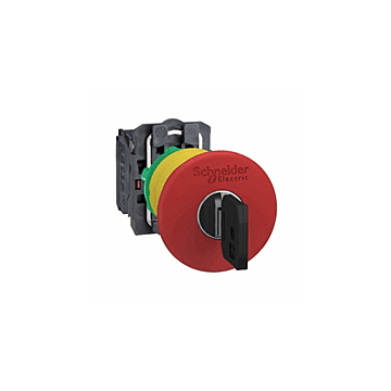 NOODSTOPKNOP RXB5AS9445 RD SLEUTEL 1XM+1XV-SCHNEIDER