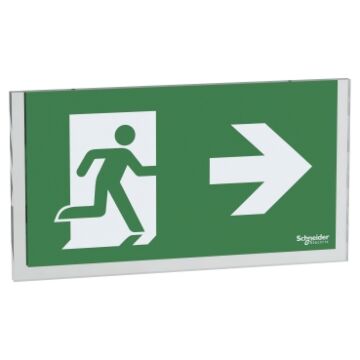 NOODVERLICHTINGSPICTOGRAM BORD LINKS, RECHTS-SCHNEIDER