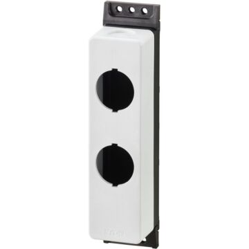 Opbouwkast vlak, grijs, 2 inbouwplaats, 1 x M30-EATON