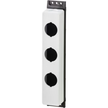 Opbouwkast vlak, grijs, 3 inbouwplaatsen, 3 x M30-EATON
