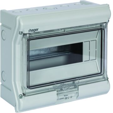 Opbouwverdvector Ip54(65) 237X210X114Mm 1X8/10 Mod-HAGER