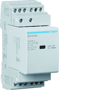 Overspanningsbev. T3 3Pn Uc 264 V3 Ka Up 1,4 Kv-HAGER