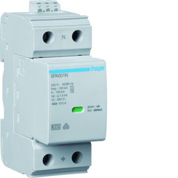 Overspbev T1T2 1P N-Pe Iimp 100 Ka Uc 1,5 Kv Sign-HAGER