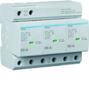 Overspbev T1T2 3P Uc 350 V Iimp 75 Ka Up 1,5 Kv-HAGER