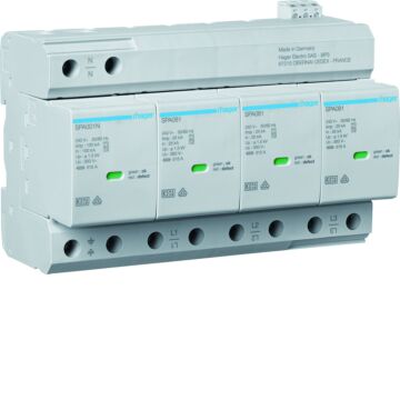 Overspbev T1T2 4P Uc 350V Iimp 100 Ka Up 1,5 Kv-HAGER