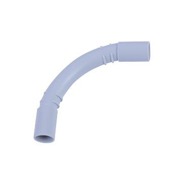 PPO halovolt bocht 19mm 90° lgrijs-PIPELIFE