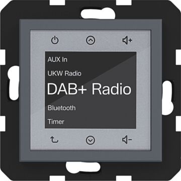 Radio Touch Dab+, Bluetooth, A.X/C.X, Antraciet-HAGER
