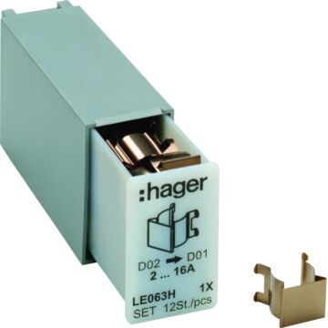 Reduceerring D01 En 10X38Mm T.B.V. L06Xm, Set 12-HAGER
