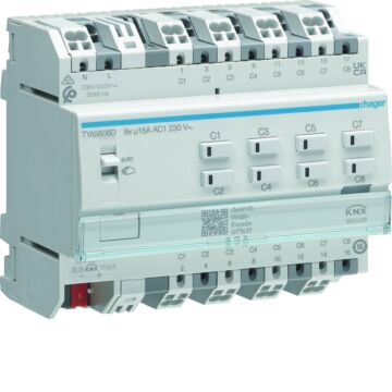 Schakel-/-Actor 8/4-Vdg Knx Secure 16 A C-Last-HAGER