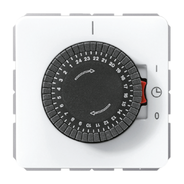 Schakelklok CD500 alpin wit-JUNG